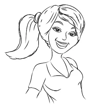 Kolorowanka online: Kolorowanka uśmiechnięta mama przypomina o swoim święcie